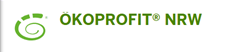 Es ist das Logo von ÖKOPROFIT®  NRW zu sehen.